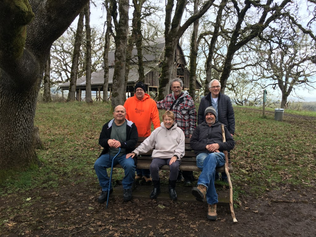The Dementia Warriors pause for a photo at Bald Hill